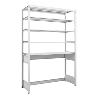 トラスコ TRUSCO スチールラック K1型抗菌塗装高密度収納棚 下段開放型 H1900×W1250×D475 5段 K1-U6445 206-4791 (商品コード：169673)