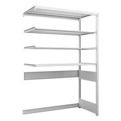 トラスコ TRUSCO スチールラック 下段開放型 H1900×W1250×D625 4段 連結型 K1-U6464B 206-4783 (商品コード：169676)