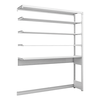 トラスコ TRUSCO スチールラック 下段開放型 H1900×W1550×D325 5段 連結型 K1-U6535B 206-4799 (商品コード：169686)