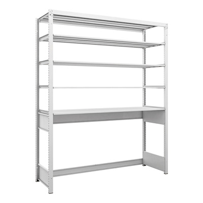 トラスコ TRUSCO スチールラック K1型抗菌塗装高密度収納棚 下段開放型 H1900×W1550×D475 5段 K1-U6545 206-4797 (商品コード：169691)