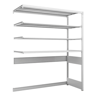 トラスコ TRUSCO スチールラック 下段開放型 H1900×W1550×D625 4段 連結型 K1-U6564B 206-4789 (商品コード：169694)