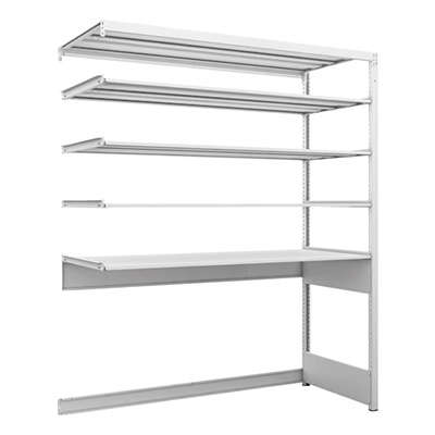 トラスコ TRUSCO スチールラック 下段開放型 H1900×W1550×D625 5段 連結型 K1-U6565B 206-4801 (商品コード：169698)