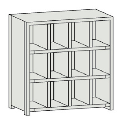 トラスコ TRUSCO KA型区分棚コボレ止め付 889×214×H927 4列3段 KA-4033 504-1139 (商品コード：169699)