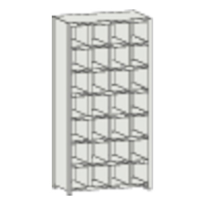 トラスコ TRUSCO KA型区分棚コボレ止め付 889×214×H1802 4列7段 KA-4070 504-1155 (商品コード：169702)