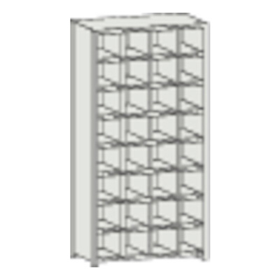 トラスコ TRUSCO KA型区分棚コボレ止め付 889×214×H1802 4列8段 KA-4080 504-1198 (商品コード：169703)