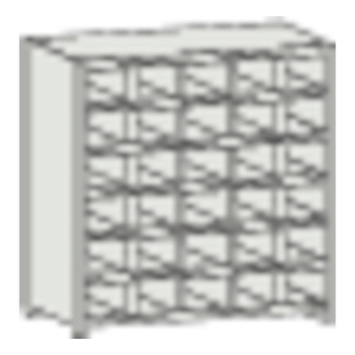 トラスコ TRUSCO KA型区分棚コボレ止め付 889×214×H927 5列6段 KA-5063 504-1520 (商品コード：169705)