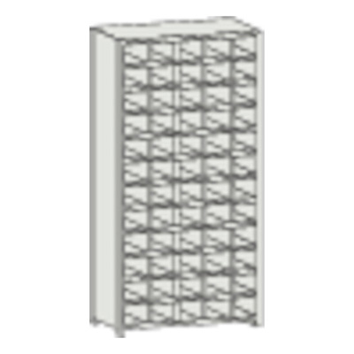 トラスコ TRUSCO KA型区分棚コボレ止め付 889×214×H1802 5列12段 KA-5120 504-1031 (商品コード：169708)