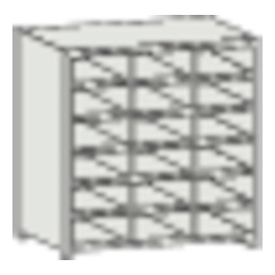 トラスコ TRUSCO スチール製区分棚 KB型 コボレ止め付 W875×D250×H924 3列6段 KB-3063 504-1597 (商品コード：169714)