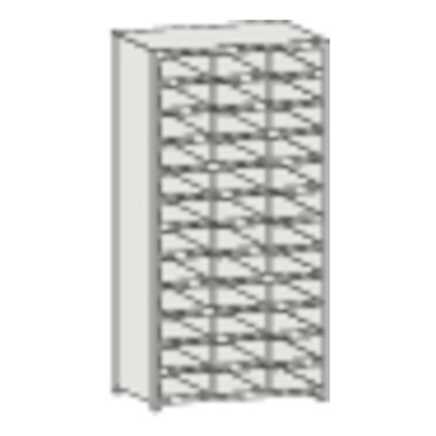 トラスコ TRUSCO スチール製区分棚 KB型 コボレ止め付 W875×D250×H1800 3列12段 KB-3120 504-1601 (商品コード：169719)