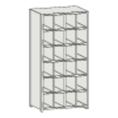 トラスコ TRUSCO KB型区分棚コボレ止め付 889×264×H1802 4列6段 KB-4060 504-1058 (商品コード：169724)