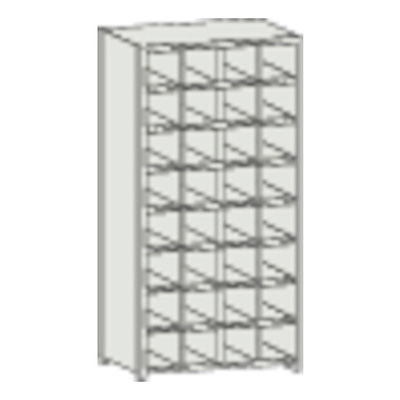 トラスコ TRUSCO KB型区分棚コボレ止め付 889×264×H1802 4列8段 KB-4080 504-1121 (商品コード：169728)