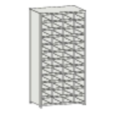 トラスコ TRUSCO スチール製区分棚 KB型 コボレ止め付 W875×D250×H1800 4列12段 KB-4120 504-1244 (商品コード：169730)