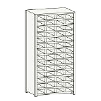 トラスコ TRUSCO スチール製区分棚 KB型 コボレ止め付 W875×D250×H1800 4列14段 KB-4140 504-1261 (商品コード：169731)