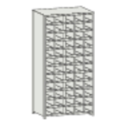 トラスコ TRUSCO スチール製区分棚 KB型 コボレ止め付 W875×D250×H1800 5列12段 KB-5120 504-1368 (商品コード：169736)