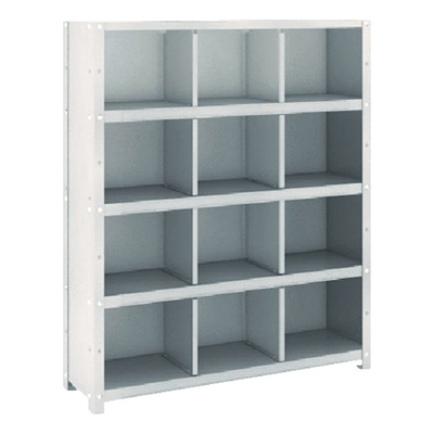 トラスコ TRUSCO KC型区分棚コボレ止めなし 889×264×H1052 3列4段 KC-3042 504-1392 (商品コード：169739)