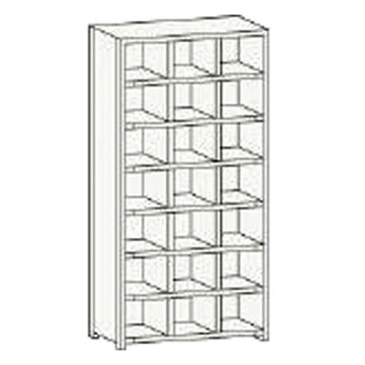 トラスコ TRUSCO KC型区分棚コボレ止めなし 889×264×H1802 3列7段 KC-3070 504-1406 (商品コード：169741)