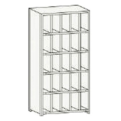 トラスコ TRUSCO KC型区分棚コボレ止めなし 889×264×H1802 5列5段 KC-5050 504-1309 (商品コード：169756)