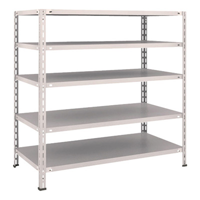 トラスコ TRUSCO スチールラック 軽量棚 中棚ボルトレス型1200×600×1200 5段 ネオグレー L44W-15 503-5309 (商品コード：169795)