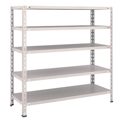 トラスコ TRUSCO スチールラック 軽量棚 中棚ボルトレス型1200×450×1200 5段 ネオグレー L44X-15 503-5261 (商品コード：169798)