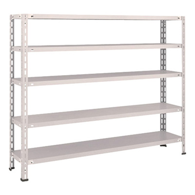 トラスコ TRUSCO スチールラック 軽量棚 中棚ボルトレス型1500×300×1200 5段 ネオグレー L45V-15 503-5392 (商品コード：169801)