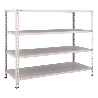 トラスコ TRUSCO スチールラック 軽量棚 中棚ボルトレス型1500×600×1200 4段 ネオグレー L45W-14 503-5457 (商品コード：169803)