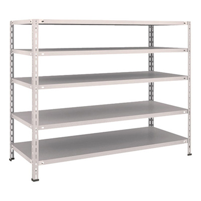 トラスコ TRUSCO スチールラック 軽量棚 中棚ボルトレス型1500×600×1200 5段 ネオグレー L45W-15 503-5473 (商品コード：169804)