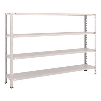 トラスコ TRUSCO スチールラック 軽量棚 中棚ボルトレス型1800×300×1200 4段 ネオグレー L46V-14 503-5384 (商品コード：169809)