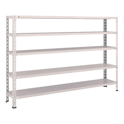 トラスコ TRUSCO スチールラック 軽量棚 中棚ボルトレス型1800×300×1200 5段 ネオグレー L46V-15 503-5406 (商品コード：169810)