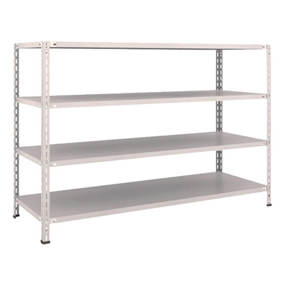 トラスコ TRUSCO スチールラック 軽量棚 中棚ボルトレス型1800×600×1200 4段 ネオグレー L46W-14 503-5465 (商品コード：169812)