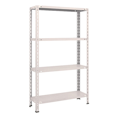 トラスコ TRUSCO スチールラック 軽量棚 中棚ボルトレス型 875×300×1500 4段 ネオグレー L53V-14 503-8189 (商品コード：169820)