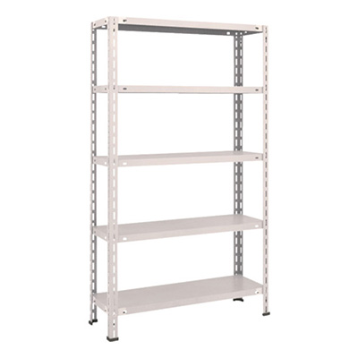 トラスコ TRUSCO スチールラック 軽量棚 中棚ボルトレス型 875×300×1500 5段 ネオグレー L53V-15 503-8197 (商品コード：169821)