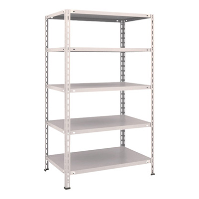 トラスコ TRUSCO スチールラック 軽量棚 中棚ボルトレス型 875×600×1500 5段 ネオグレー L53W-15 503-8235 (商品コード：169823)
