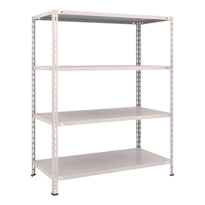 トラスコ TRUSCO スチールラック 軽量棚 中棚ボルトレス型1200×600×1500 4段 ネオグレー L54W-14 502-5427 (商品コード：169828)