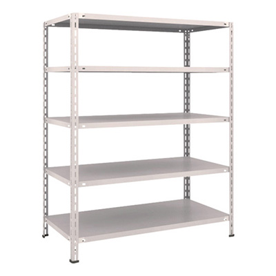 トラスコ TRUSCO スチールラック 軽量棚 中棚ボルトレス型1200×600×1500 5段 ネオグレー L54W-15 502-5435 (商品コード：169829)