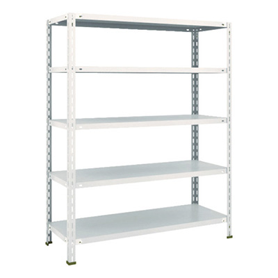 トラスコ TRUSCO スチールラック 軽量棚 中棚ボルトレス型1200×450×1500 5段 ネオグレー L54X-15 502-5419 (商品コード：169831)