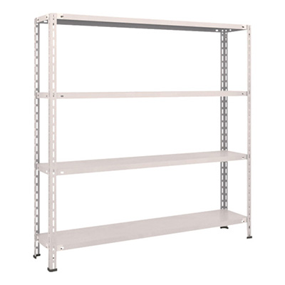 トラスコ TRUSCO スチールラック 軽量棚 中棚ボルトレス型1500×300×1500 4段 ネオグレー L55V-14 503-8243 (商品コード：169832)