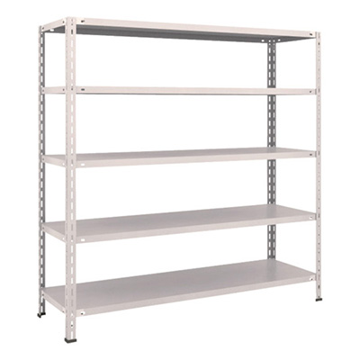 トラスコ TRUSCO スチールラック 軽量棚 中棚ボルトレス型1500×450×1500 5段 ネオグレー L55X-15 503-8278 (商品コード：169837)