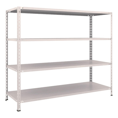 トラスコ TRUSCO スチールラック 軽量棚 中棚ボルトレス型1800×600×1500 4段 ネオグレー L56W-14 502-5486 (商品コード：169840)