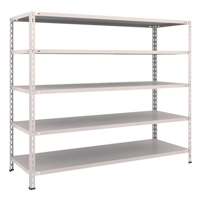 トラスコ TRUSCO スチールラック 軽量棚 中棚ボルトレス型1800×600×1500 5段 ネオグレー L56W-15 502-5494 (商品コード：169841)