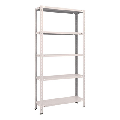 トラスコ TRUSCO スチールラック 軽量棚 中棚ボルトレス型 875×300×1800 5段 ネオグレー L63V-15 503-8316 (商品コード：169848)