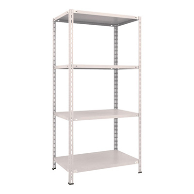 トラスコ TRUSCO スチールラック 軽量棚 中棚ボルトレス型 875×600×1800 4段 ネオグレー L63W-14 503-8341 (商品コード：169849)