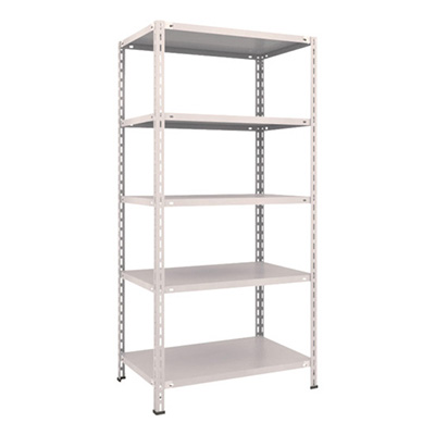 トラスコ TRUSCO スチールラック 軽量棚 中棚ボルトレス型 875×600×1800 5段 ネオグレー L63W-15 503-8359 (商品コード：169850)