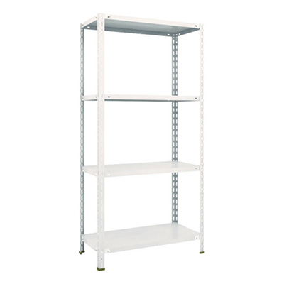 トラスコ TRUSCO スチールラック 軽量棚 中棚ボルトレス型 875×450×1800 4段 ネオグレー L63X-14 503-8324 (商品コード：169851)