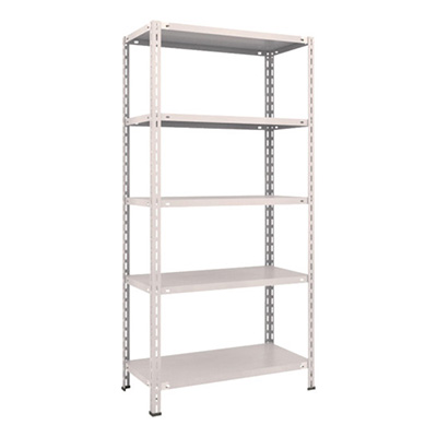 トラスコ TRUSCO スチールラック 軽量棚 中棚ボルトレス型 875×450×1800 5段 ネオグレー L63X-15 503-8332 (商品コード：169852)