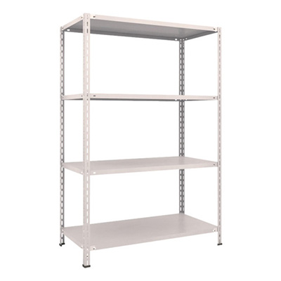 トラスコ TRUSCO スチールラック 軽量棚 中棚ボルトレス型1200×600×1800 4段 ネオグレー L64W-14 502-5541 (商品コード：169855)
