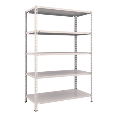 トラスコ TRUSCO スチールラック 軽量棚 中棚ボルトレス型1200×600×1800 5段 ネオグレー L64W-15 502-5559 (商品コード：169856)