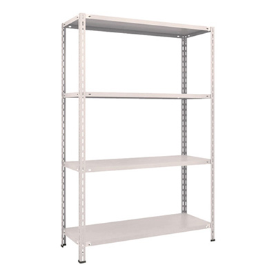 トラスコ TRUSCO スチールラック 軽量棚 中棚ボルトレス型1200×450×1800 4段 ネオグレー L64X-14 502-5524 (商品コード：169857)