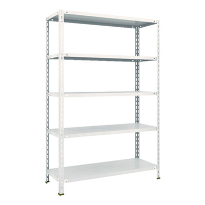 トラスコ TRUSCO スチールラック 軽量棚 中棚ボルトレス型1200×450×1800 5段 ネオグレー L64X-15 502-5532 (商品コード：169858)