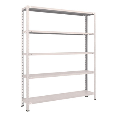トラスコ TRUSCO スチールラック 軽量棚 中棚ボルトレス型1500×300×1800 5段 ネオグレー L65V-15 503-8375 (商品コード：169860)