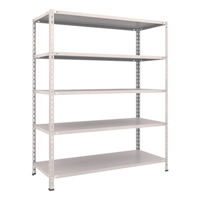 トラスコ TRUSCO スチールラック 軽量棚 中棚ボルトレス型1500×600×1800 5段 ネオグレー L65W-15 503-8413 (商品コード：169862)